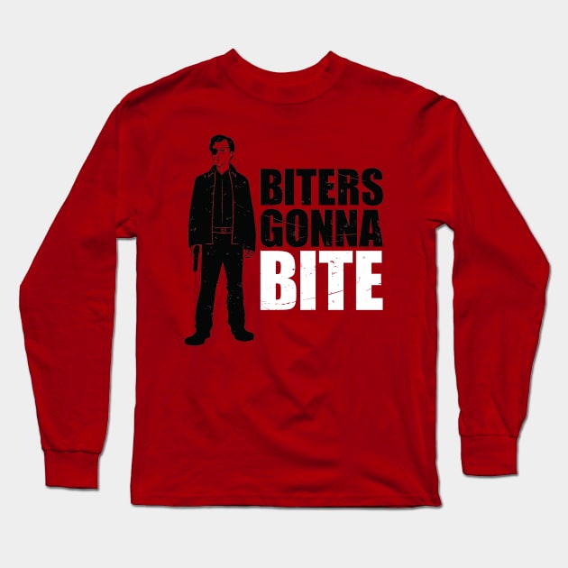 Biters Gonna Bite Long Sleeve T-Shirt by cloudshadow